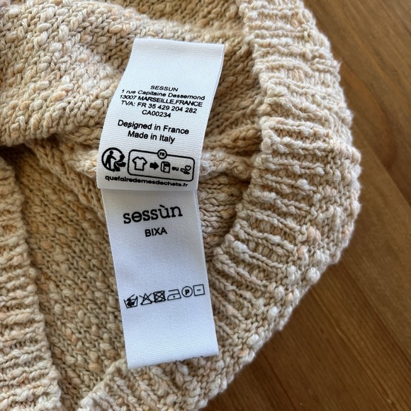 Sessun Women's Knit Tank Top Size L (Fits like Small) Peachy Boho Quiet Luxury - Picture 9 of 12